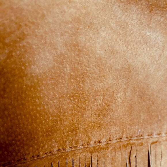 Vintage Fully-Lined Suede Fringed Jacket - Chico's Size 1 - Picture 4 of 9